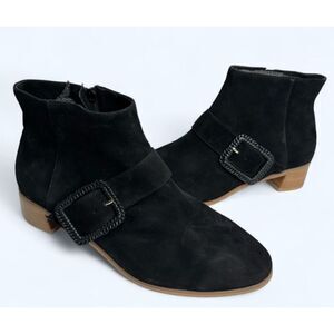Jack Rogers Boots Women's Izzie Size 8.5 Black Block‎ Heel Ankle Booties
